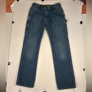 Carhartt Carpenter Jeans Men’s 32x32 Blue Denim Utility Relaxed Fit 103327–966